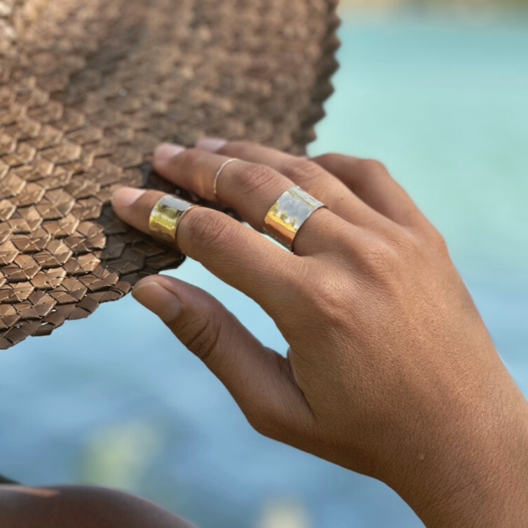 Cigar Band Ring Gold Filled