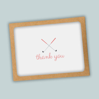 Golf (Pink) Folded Note Cards | Boxed Set of 8