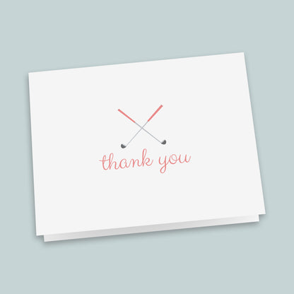 Golf (Pink) Folded Note Cards | Boxed Set of 8
