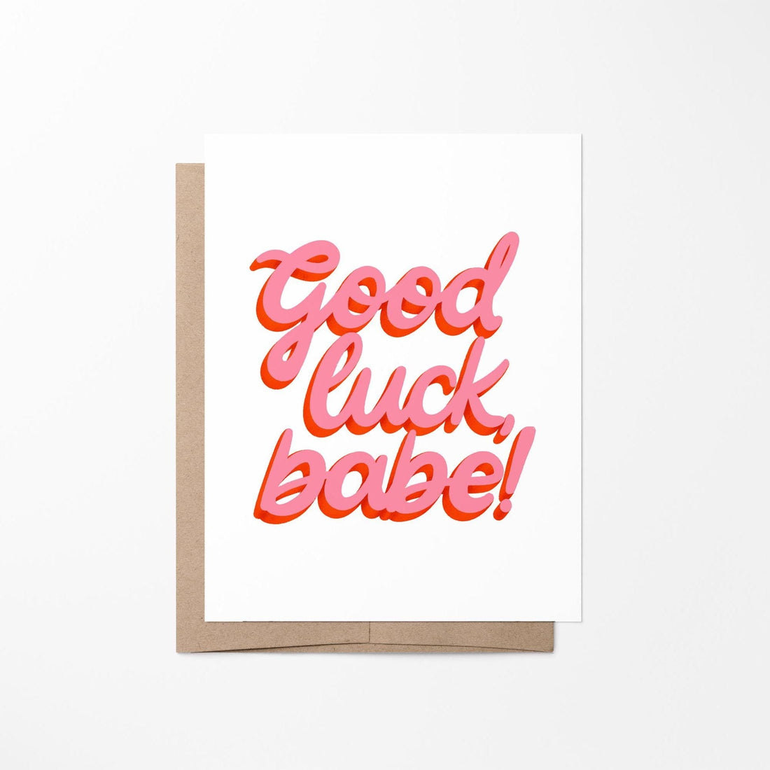 Good luck babe greeting card - MangoIllustrated - Greeting Cards