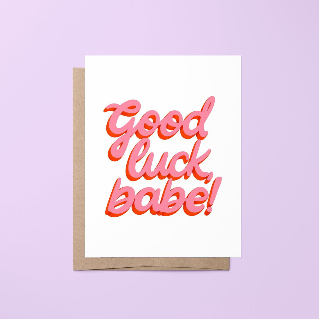 Good luck babe greeting card - MangoIllustrated - Greeting Cards
