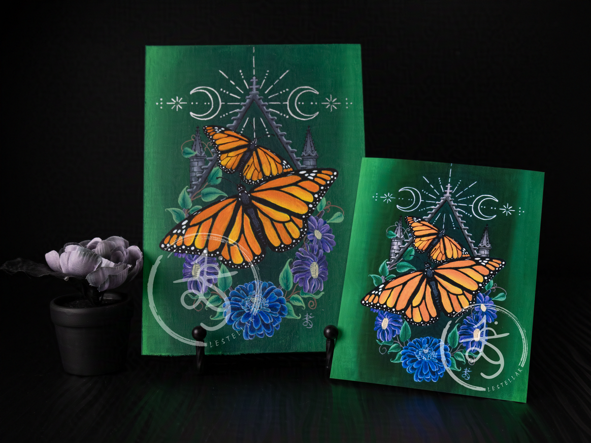 Monarch Butterfly Painting Print