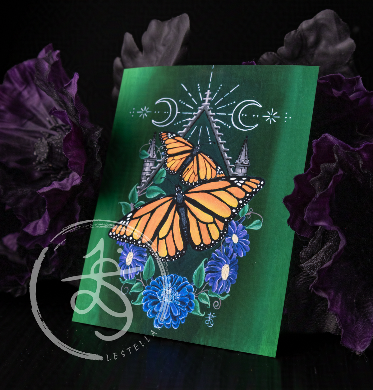 Monarch Butterfly Painting Print