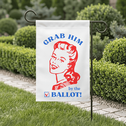 Grab Him by the Ballot | Retro Feminist Anti-Trump Flag