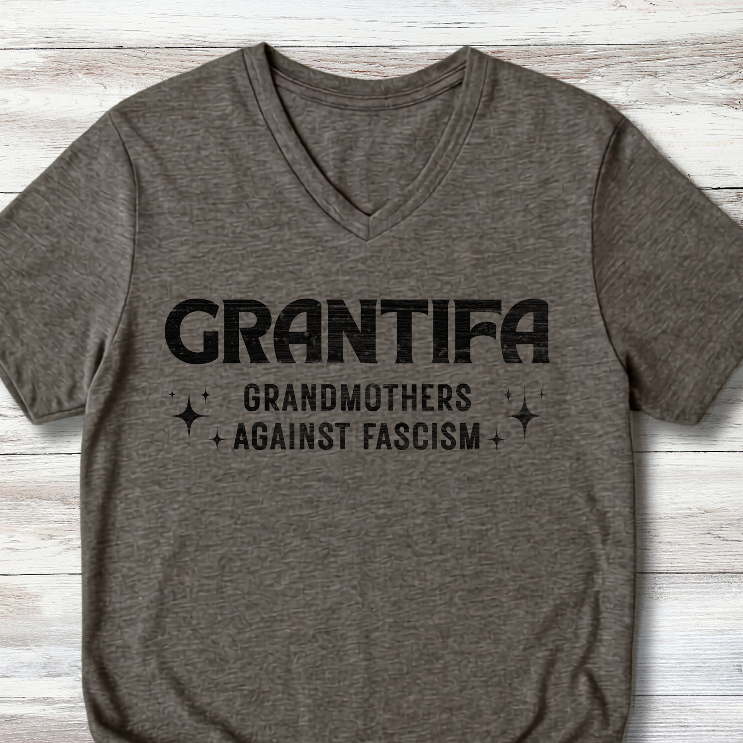 Grantifa Political Resistance V-Neck Shirt, Grandmothers Against Fascism