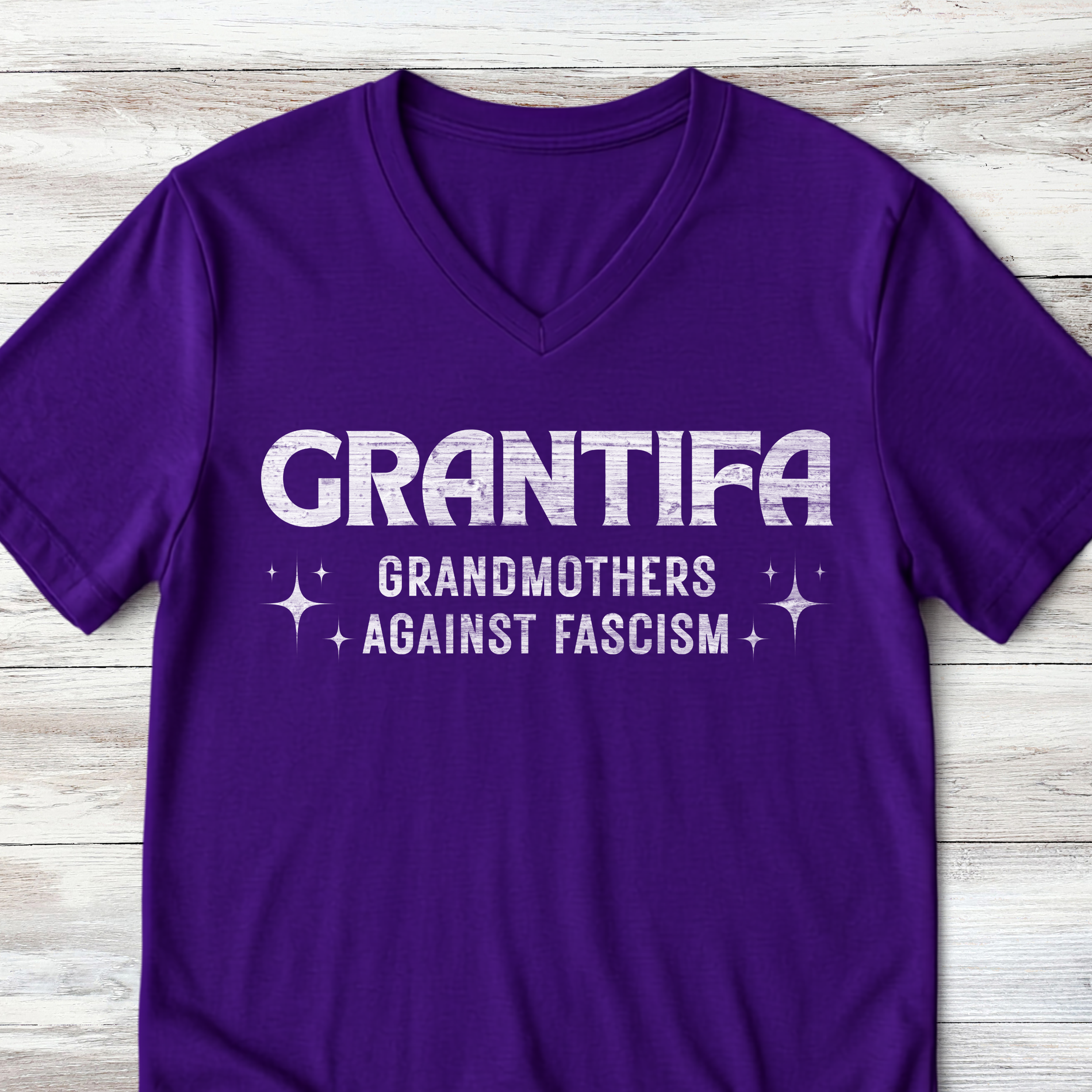 Grantifa Political Resistance V-Neck Shirt, Grandmothers Against Fascism