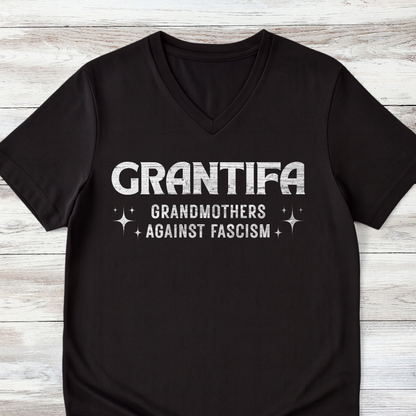 Grantifa Political Resistance V-Neck Shirt, Grandmothers Against Fascism