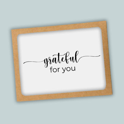 Grateful For You Folded Note Cards - Box of 8