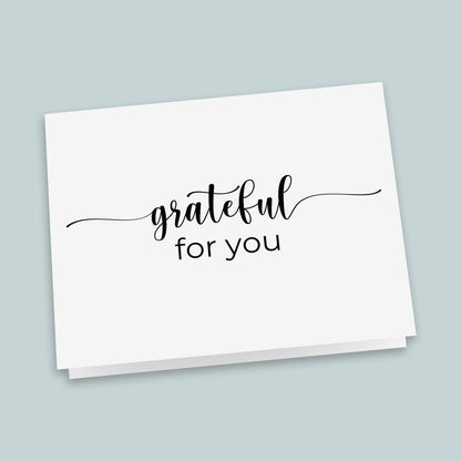 Grateful For You Folded Note Cards - Box of 8