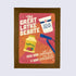 Greeting card with a humorous design featuring a microphone and a container of sour cream, titled &