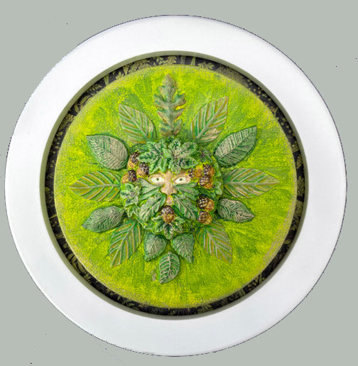 Mythical Green Man Wall Plaque