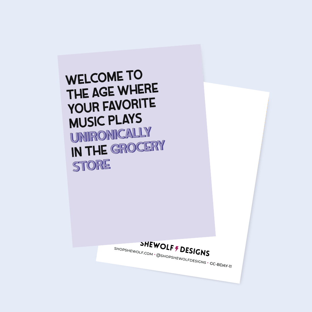 Grocery Store Music Birthday Card