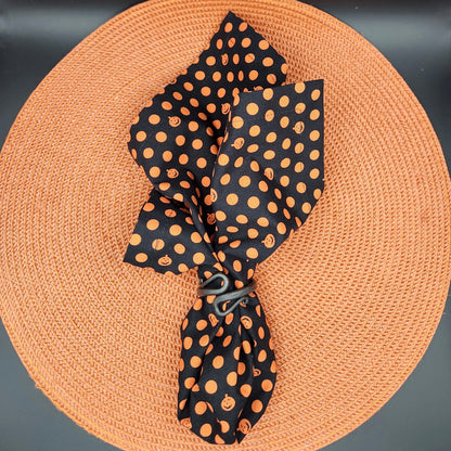 100% Cotton Napkins - Set of 2 -  Halloween Dots