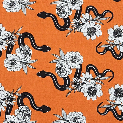 100% Cotton Napkins - Set of 2 -  Halloween Snakes