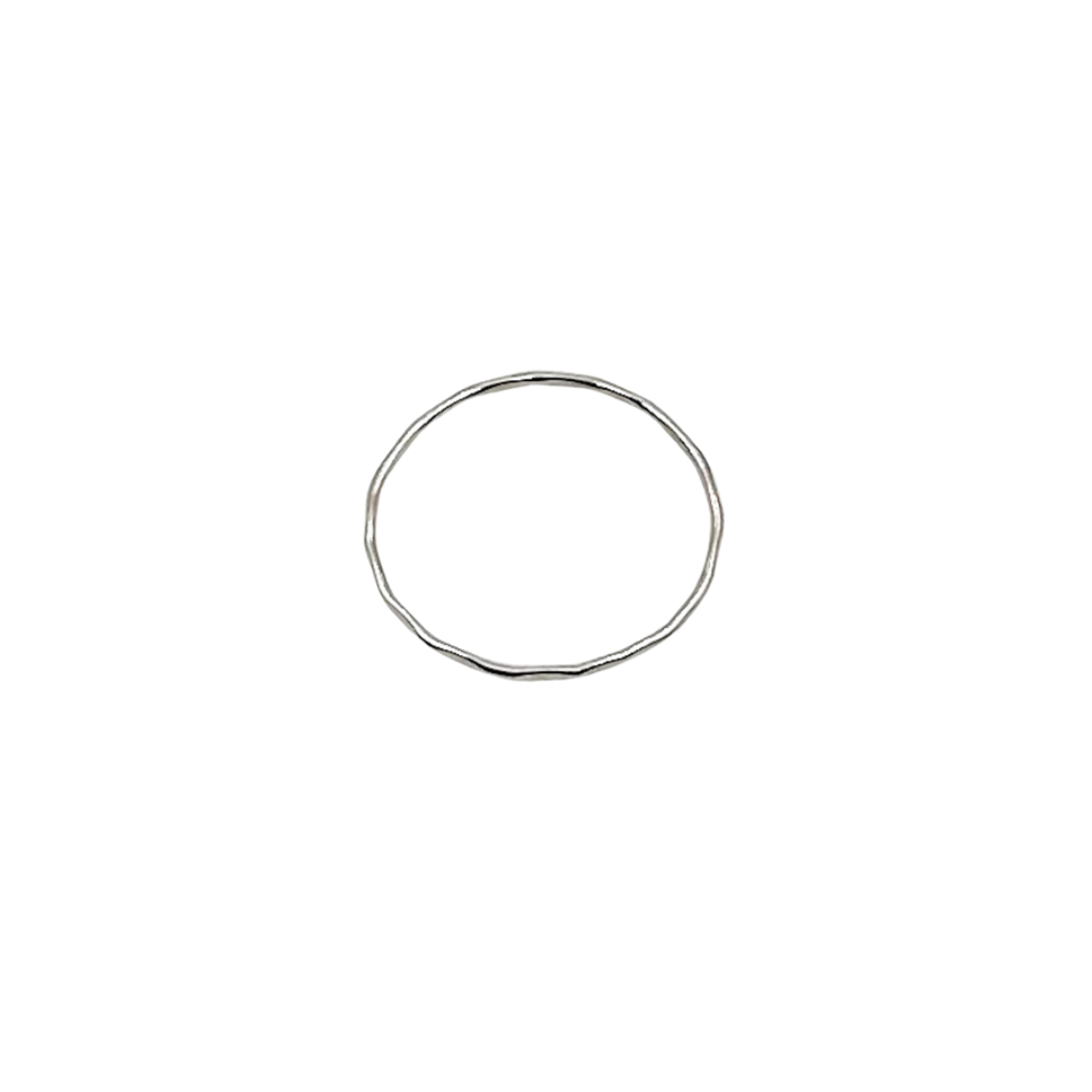 Sterling Silver Hammered Stacking Ring