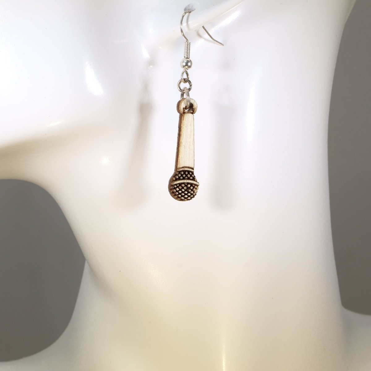 Hand Held Vintage Microphone Earrings - - Cate&