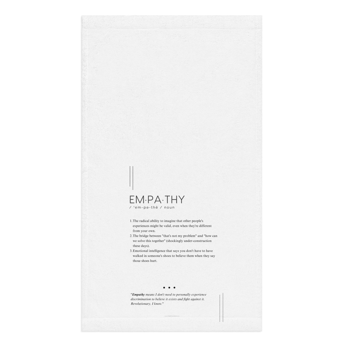Kitchen Towel - EMPATHY - Defined: Terms for Our Time