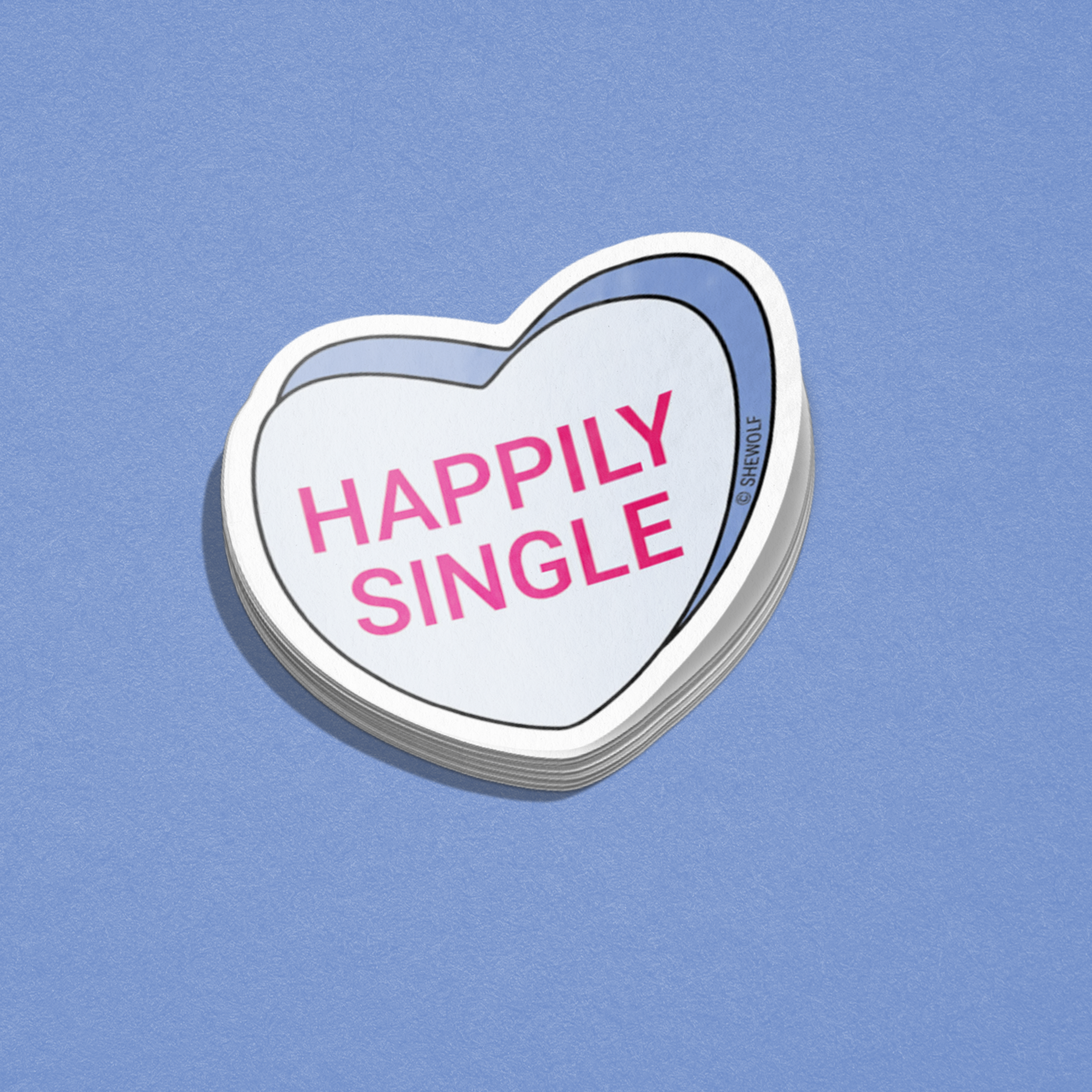 Happily single sticker