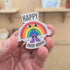 Happy Pride Month rainbow character cherry wood magnet UV printed