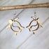 Hawaiian Sea Turtle Wooden Dangle Earrings - Natural Wood - Cate&