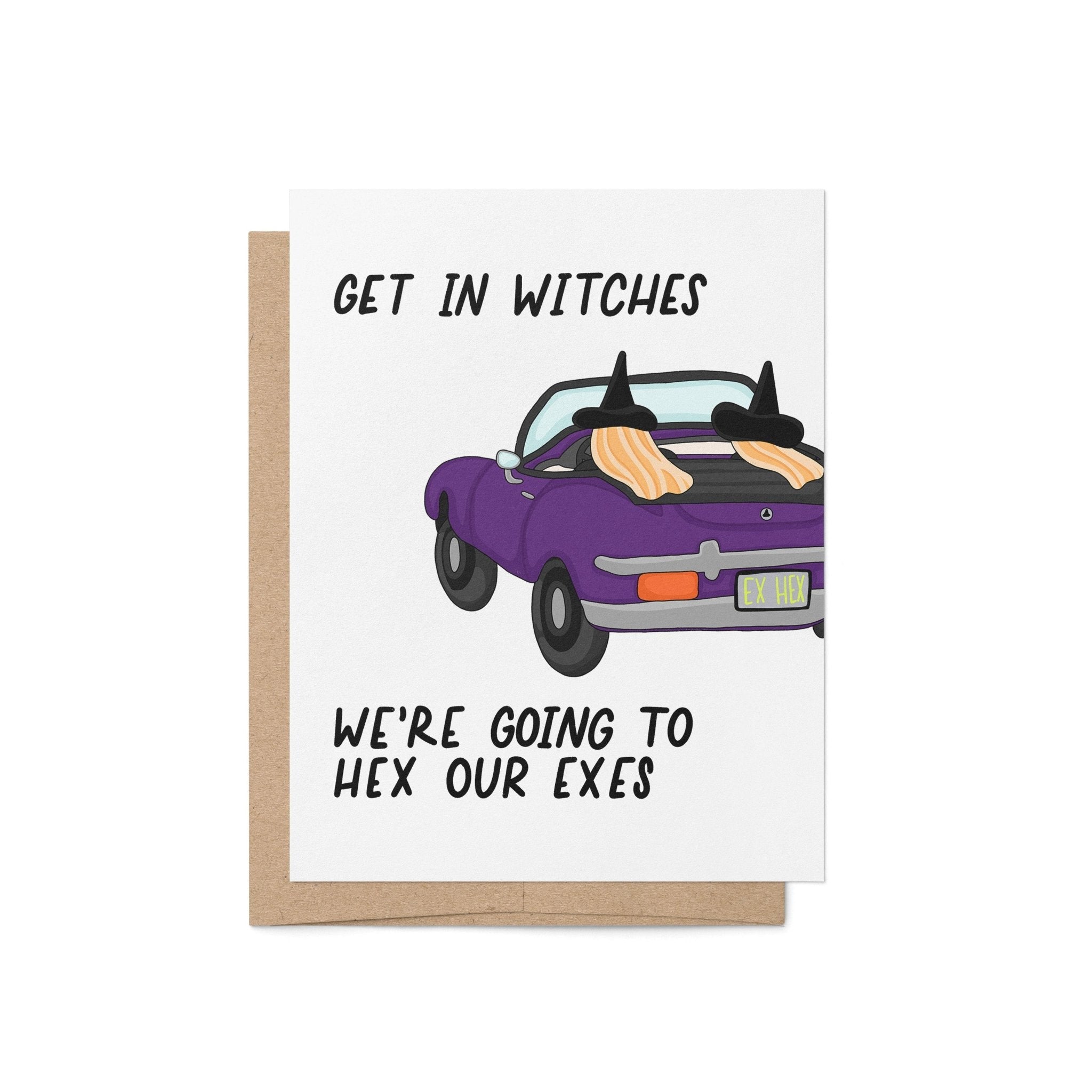 Hex Our Exes Halloween Card - MangoIllustrated - Greeting Cards