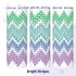 Three views of the bright stripes colorway hidden message tumbler featuring green, teal, blue, and purple banded typographic pattern spelling What The Actual Fuck