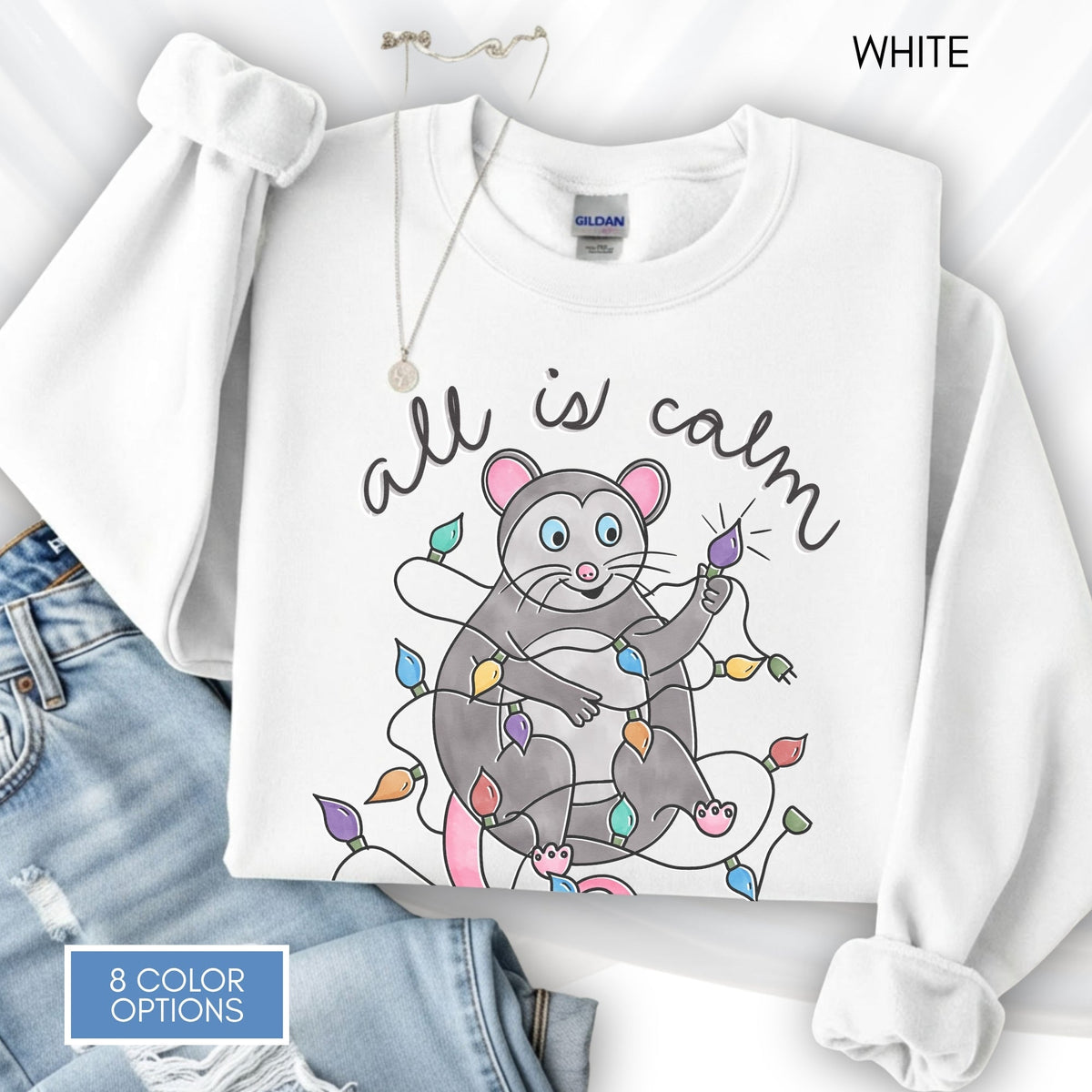 holiday-chaos-unisex-crewneck-christmas-possum-sweatshirt-funny-mom-apparel-white