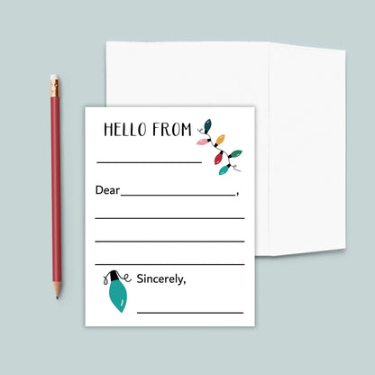 Holiday Lights - Lined Note Cards - The Note House