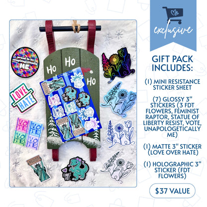 holiday-resistance-stocking-stuffer-sticker-pack-indoor-outdoor-vinyl-decal-set-little-blue-market-exclusive