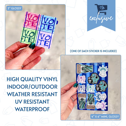 holiday-resistance-stocking-stuffer-sticker-pack-indoor-outdoor-vinyl-decal-set-little-blue-market-exclusive