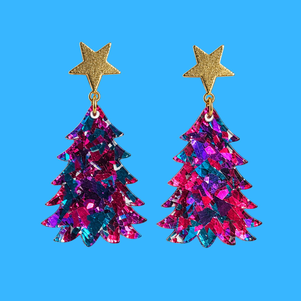 Holiday Confetti Tree Earrings