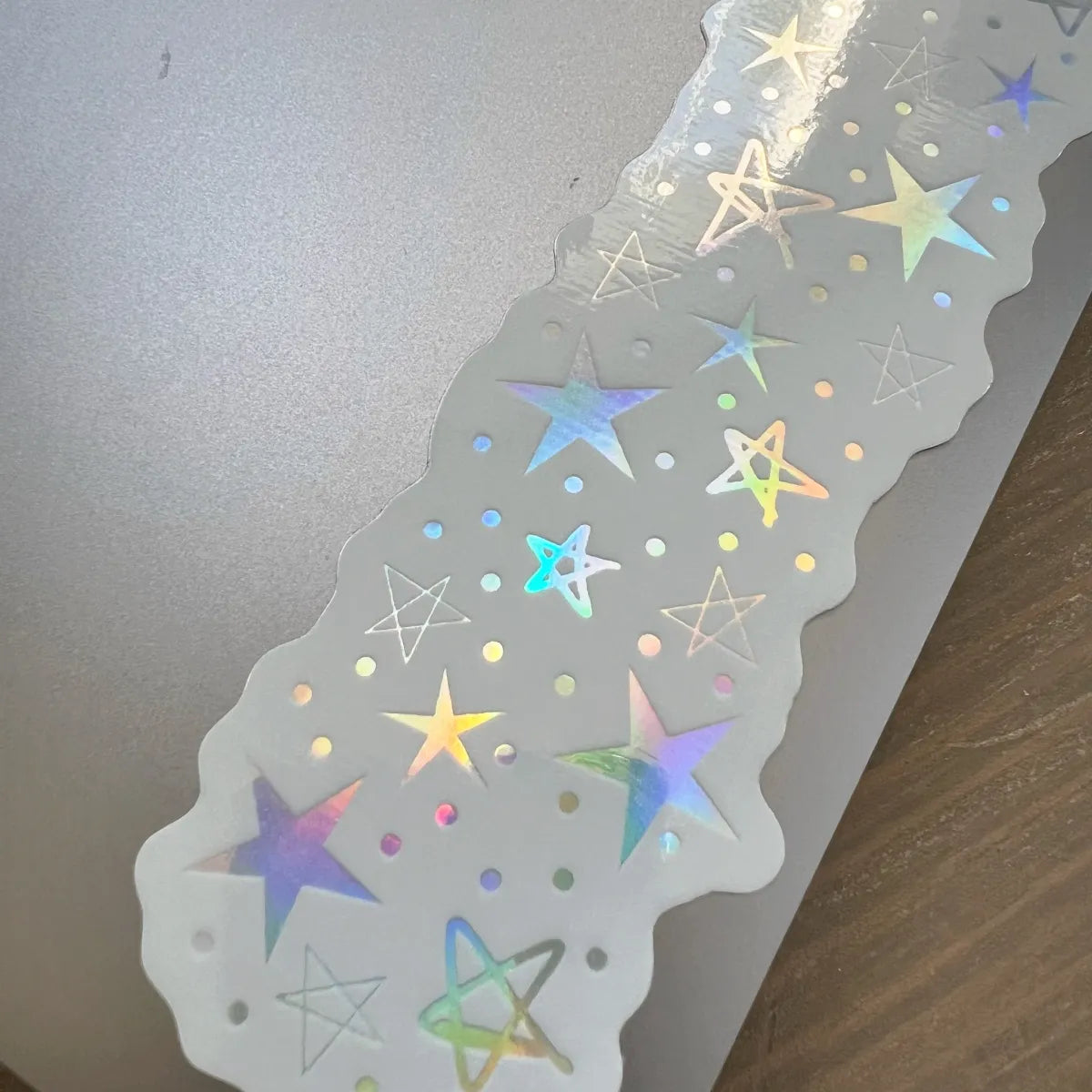 Holographic stars wraparound sticker