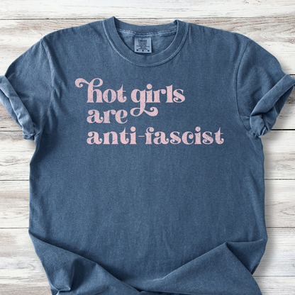 Anti-Fascist Tee, Retro Feminist Shirt, Crew &amp; V-Neck