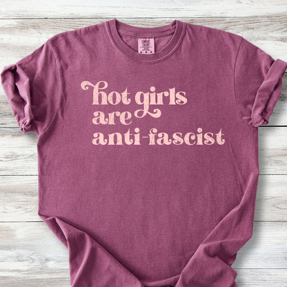 Anti-Fascist Tee, Retro Feminist Shirt, Crew &amp; V-Neck