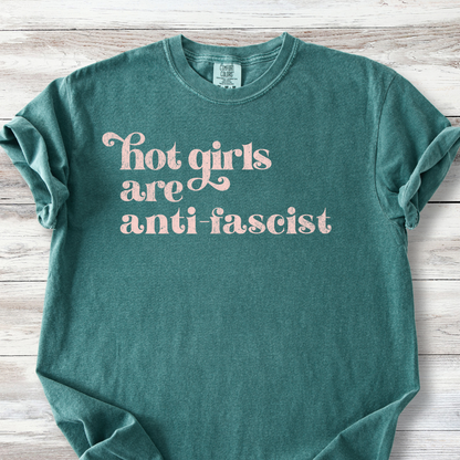 Anti-Fascist Tee, Retro Feminist Shirt, Crew &amp; V-Neck
