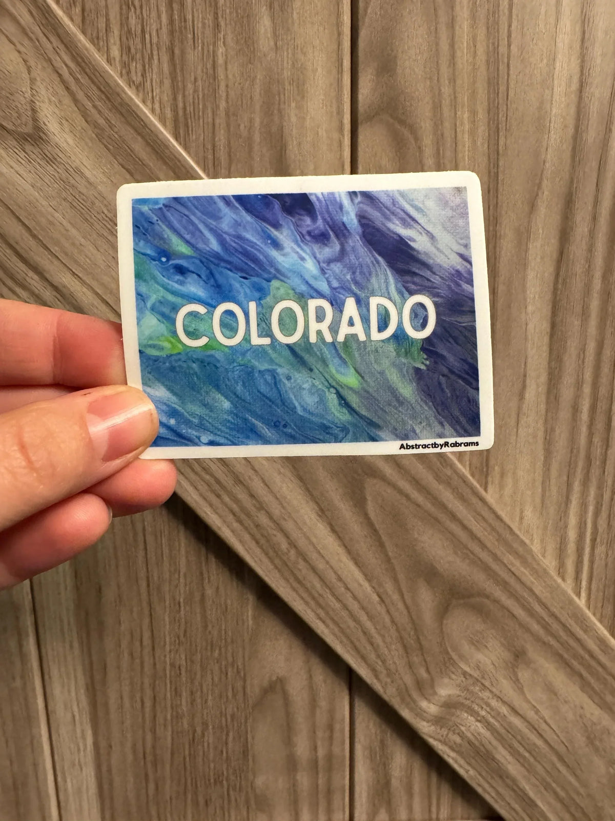 Colorado Stickers - 3"x2.3" - Vinyl - State Shape - Blue and Green