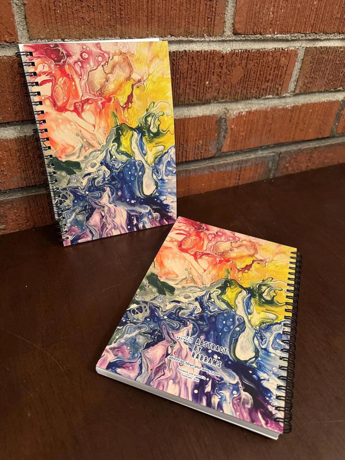 Rainbow Soft Touch Cover Spiral Journal -  5.5"x8" - 120 Pages