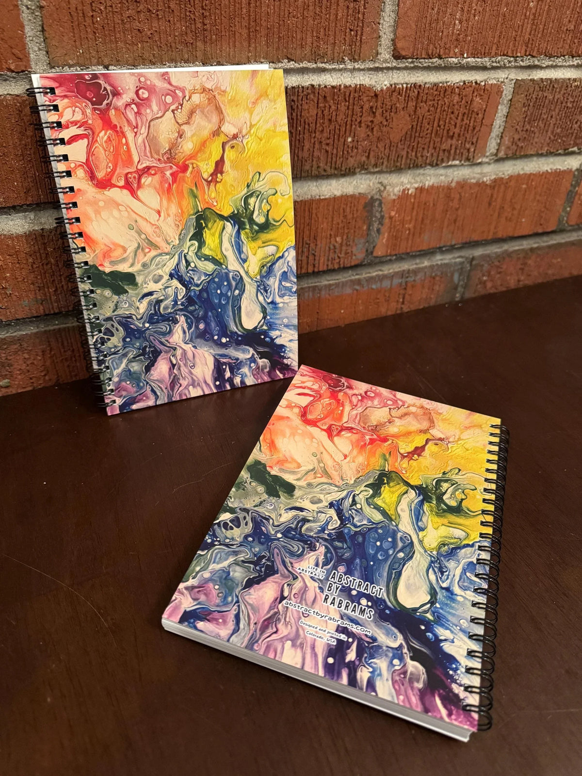 Rainbow Soft Touch Cover Spiral Journal -  5.5"x8" - 120 Pages