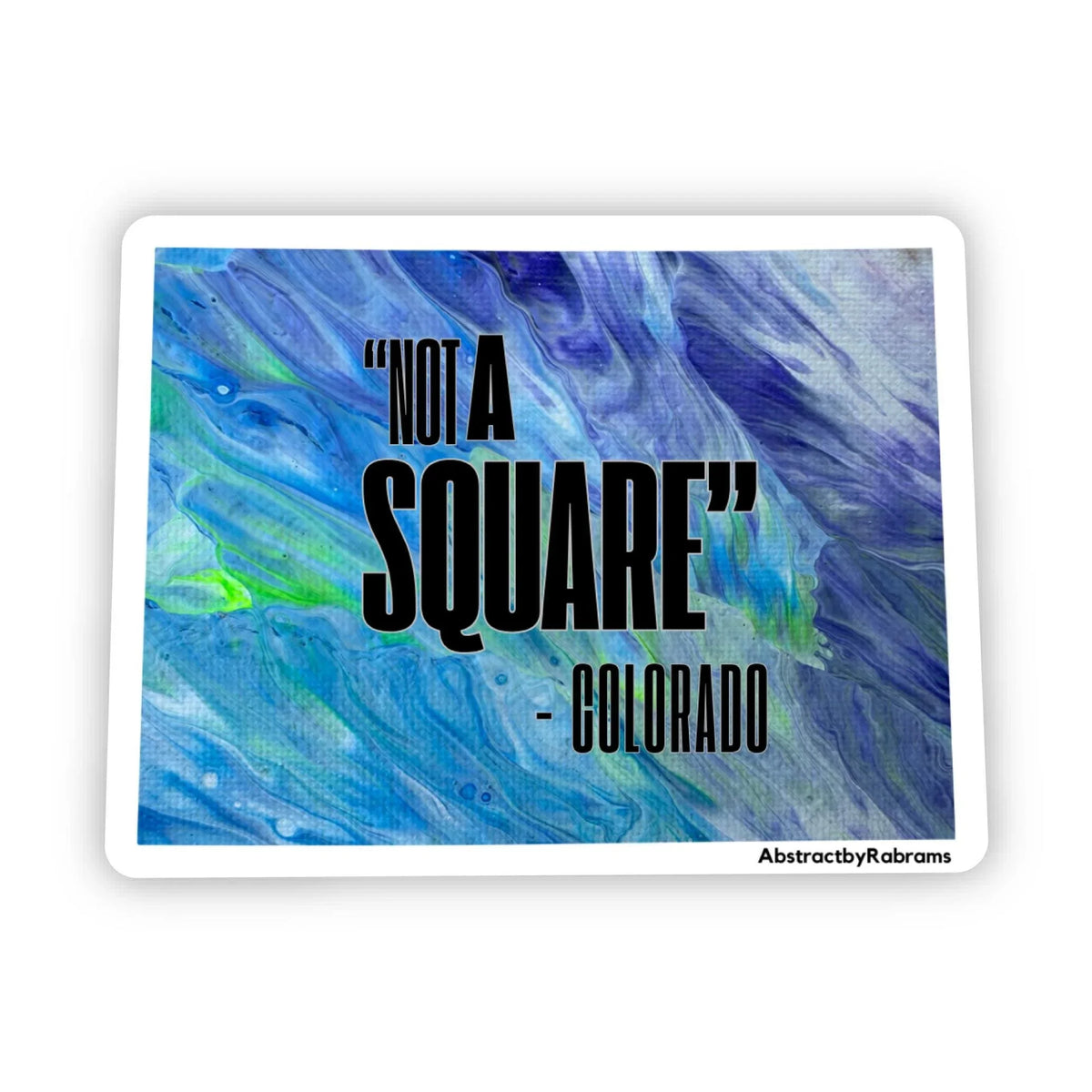 Colorado Stickers - 3"x2.3" - Vinyl - State Shape - Blue and Green