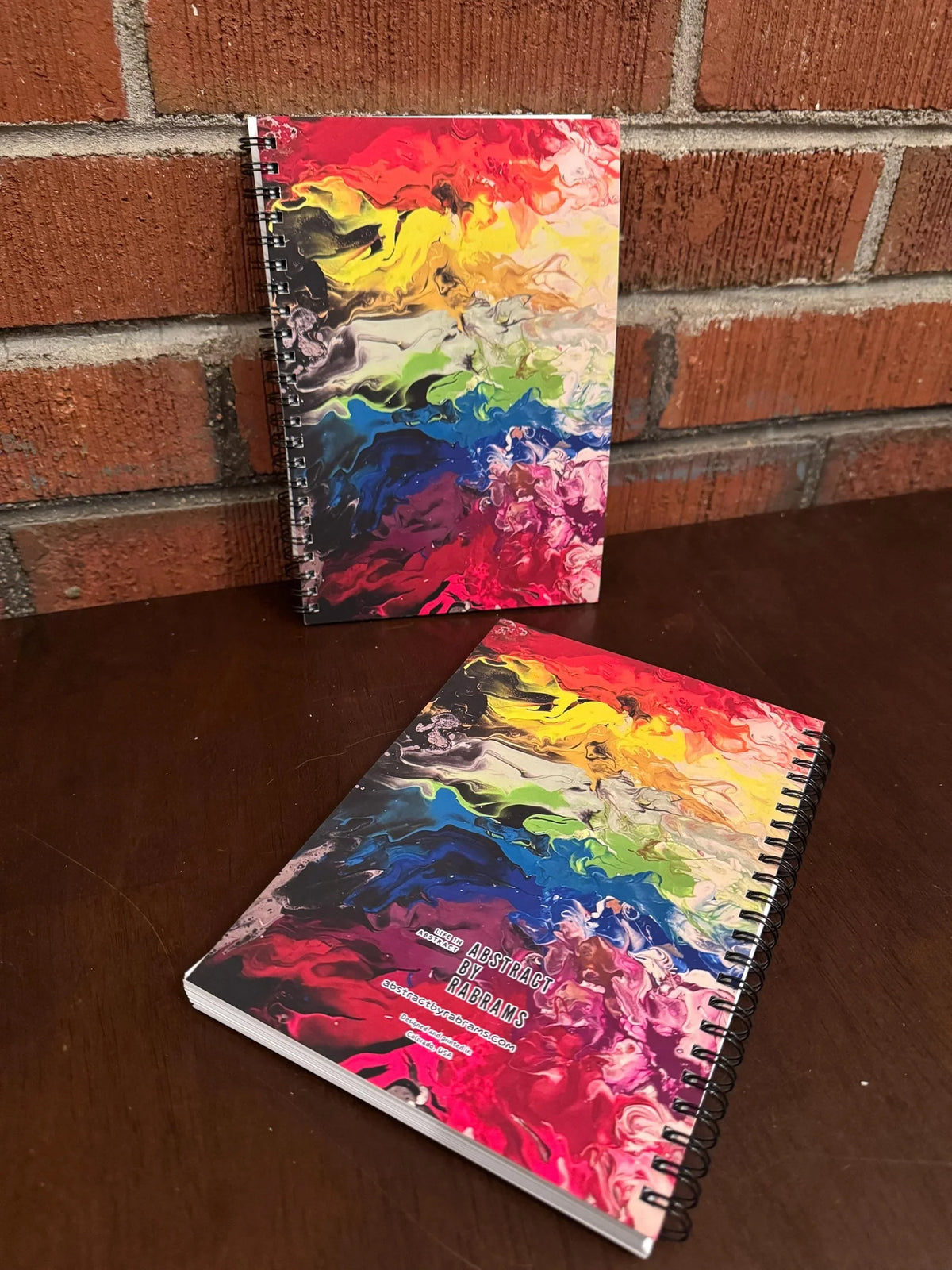 Fiery Rainbow Soft Touch Cover Spiral Journal -  5.5"x8"