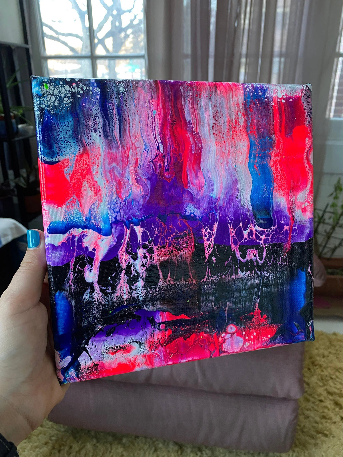 Genderfluid Pride Pour Painting - Subtle Pride Art - "You are Loved 