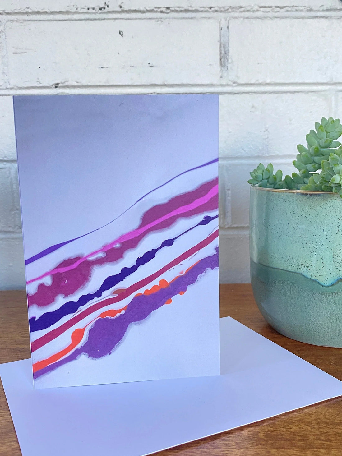 Abstract Pour Painting Greeting Card - 4"x6" - Blank Inside - All Occasions