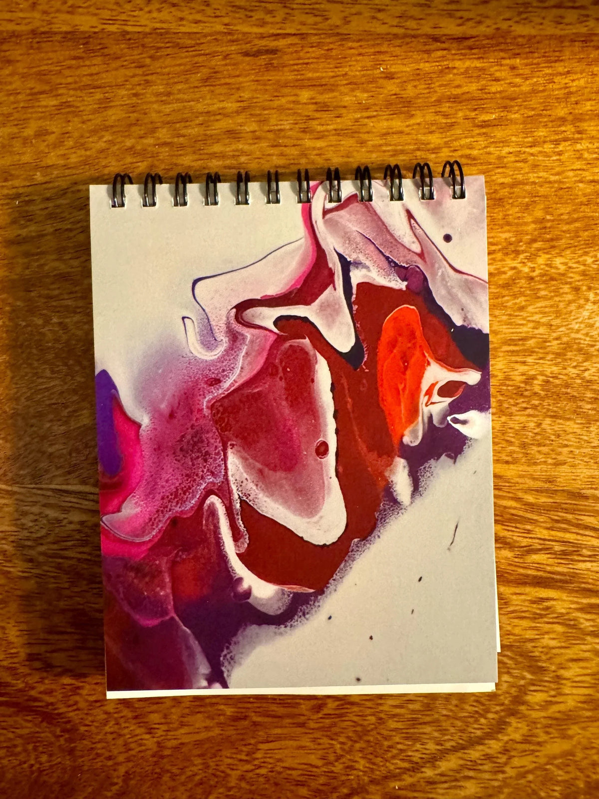 Pink, Purple and White Spiral Notepad with Soft Touch Cover  - 5.5x4.25