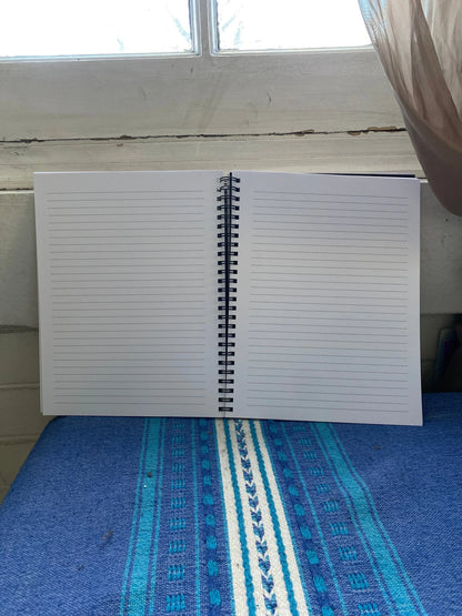 Softcover Spiral Sketchbook - Pink, Orange and Purple -  7 inch x 9 inch