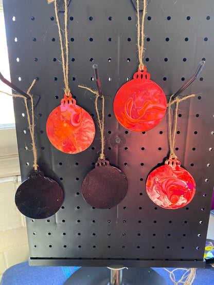 Pink, Orange and White Ornaments