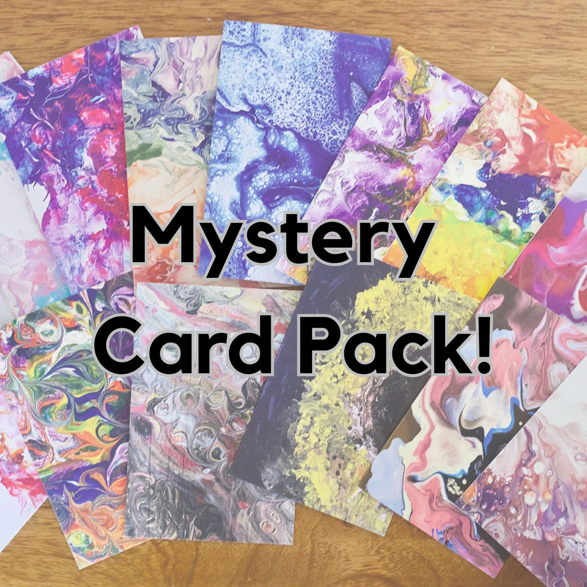 Mystery Card and Sticker Pack – 3 Greeting Cards + 2 Stickers, $23 Value for $10