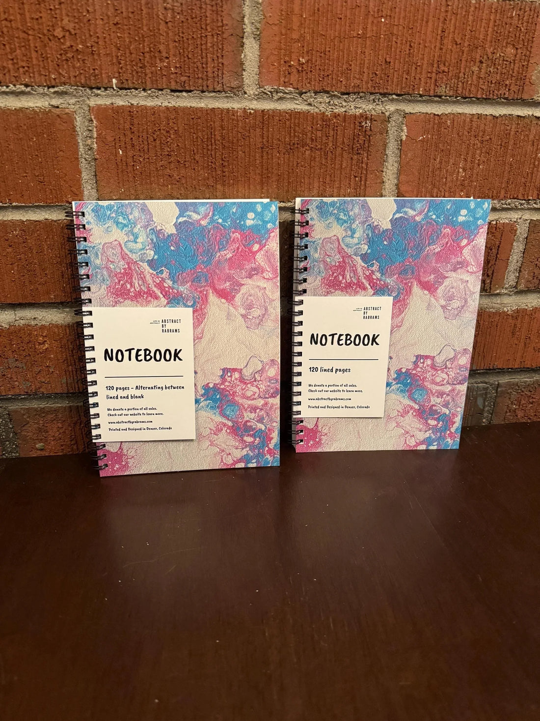 Blue and Pink Soft Touch Cover Spiral Journal -  5.5"x8" - LGBTQ
