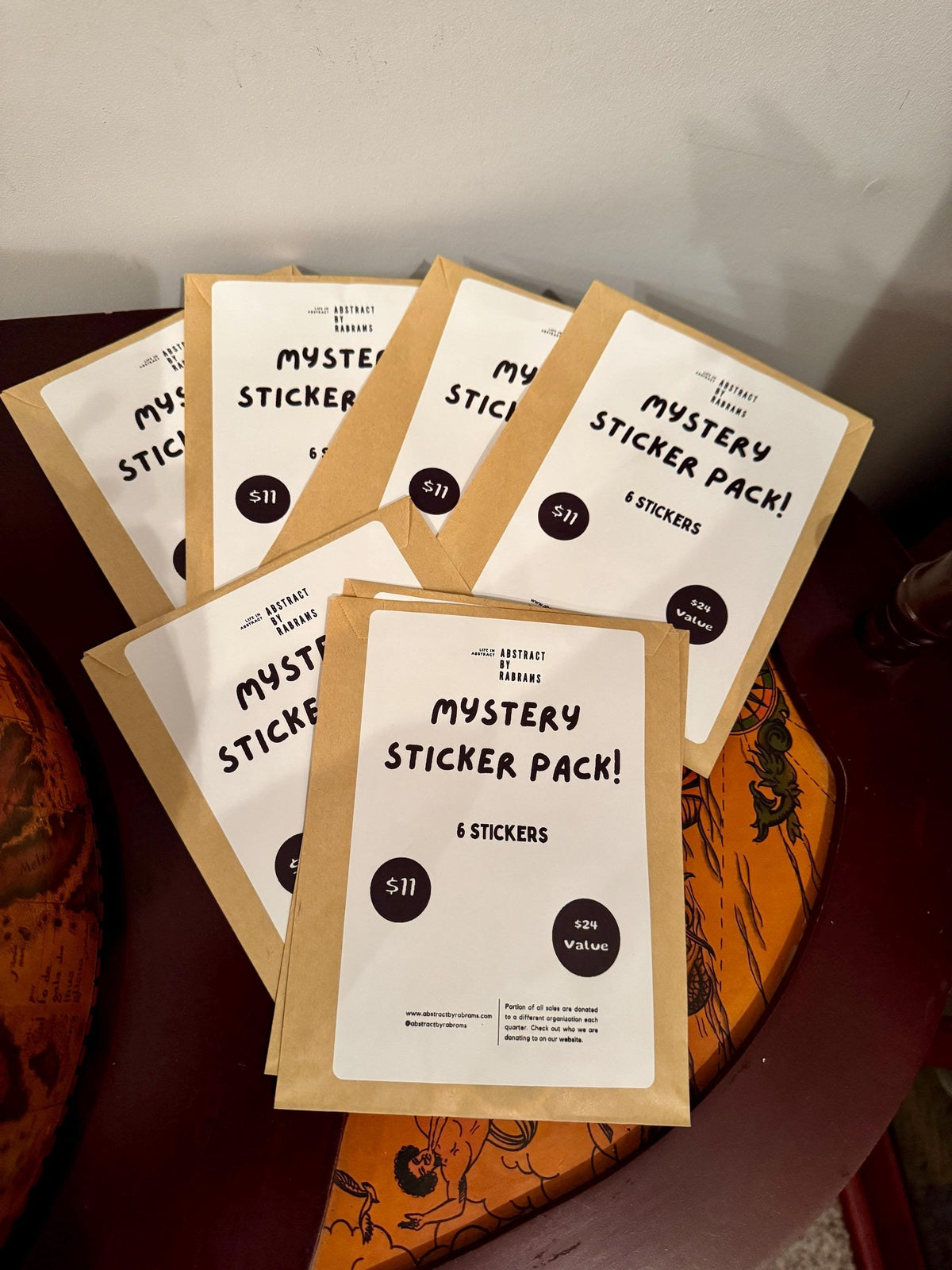 Mystery Sticker Pack – 6 Vinyl Stickers, $24 Value for $11