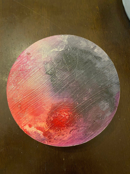 Upcycled Alcohol Ink Trivets - 4 1/4" - Abstract Kitchen - Cork Backing - Suitable for Hot and Cold items