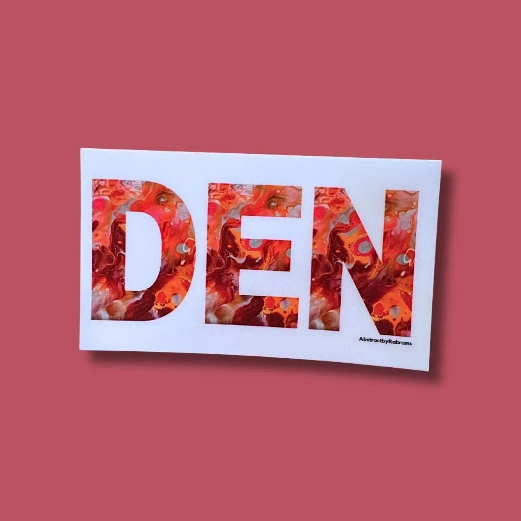 Denver Abbreviation "DEN" Stickers - 3"x1.75" - Vinyl - Weatherproof